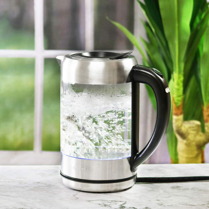 Ovente 1.7 qt. Glass Electric Tea Kettle & Reviews Wayfair